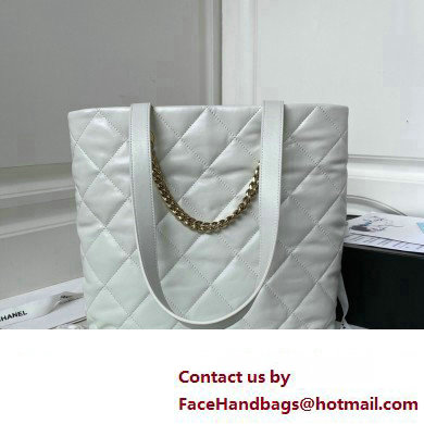 Chanel Calfskin Shopping Tote Bag AS4359 White 2023