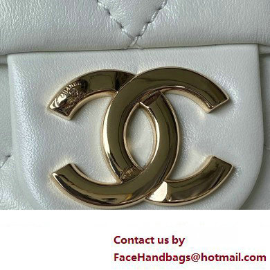 Chanel Calfskin Shopping Tote Bag AS4359 White 2023