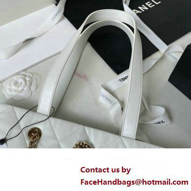 Chanel Calfskin Shopping Tote Bag AS4359 White 2023