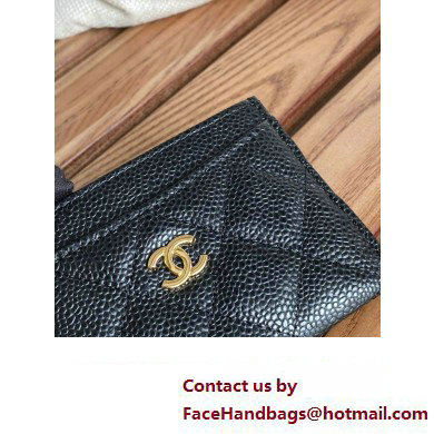 Chanel Classic Card Holder AP0213 in Grained Calfskin Black/Gold