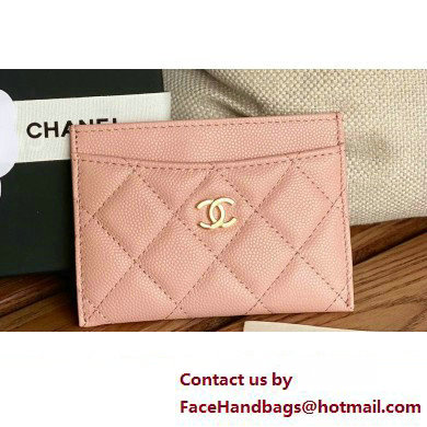 Chanel Classic Card Holder AP0213 in Grained Calfskin Pink - Click Image to Close