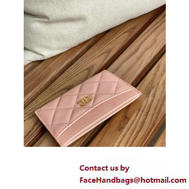 Chanel Classic Card Holder AP0213 in Grained Calfskin Pink