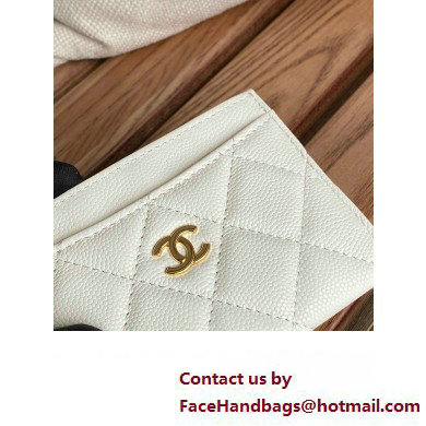 Chanel Classic Card Holder AP0213 in Grained Calfskin White