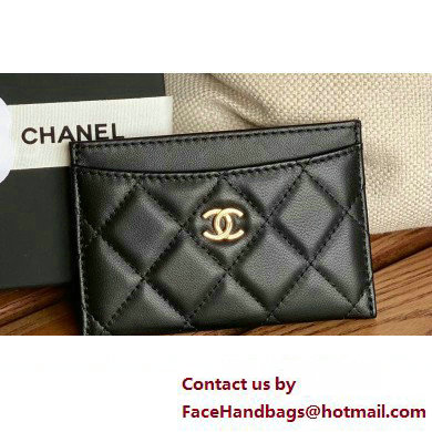 Chanel Classic Card Holder AP0213 in Lambskin Black/Gold - Click Image to Close