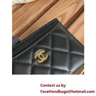 Chanel Classic Card Holder AP0213 in Lambskin Black/Gold