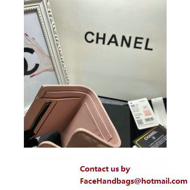 Chanel Classic Small Flap Wallet AP0231 in Grained Calfskin Beige/Gold