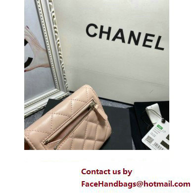 Chanel Classic Small Flap Wallet AP0231 in Lambskin Beige/Gold