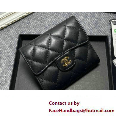 Chanel Classic Small Flap Wallet AP0231 in Lambskin Black/Gold