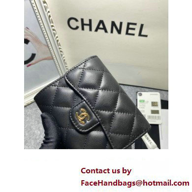 Chanel Classic Small Flap Wallet AP0231 in Lambskin Black/Gold