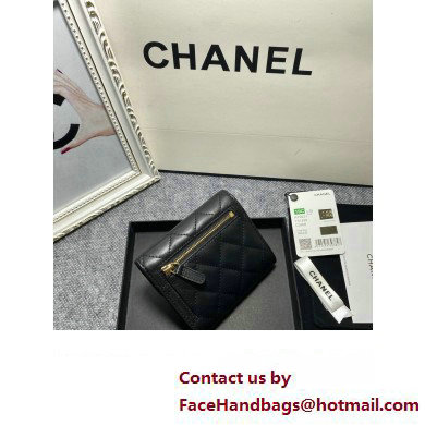 Chanel Classic Small Flap Wallet AP0231 in Lambskin Black/Gold