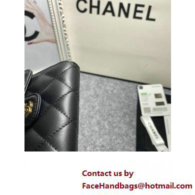 Chanel Classic Small Flap Wallet AP0231 in Lambskin Black/Gold