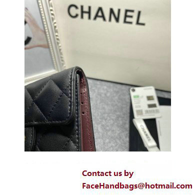 Chanel Classic Small Flap Wallet AP0231 in Lambskin Black/Gold