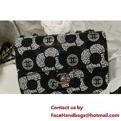 Chanel Classic Small Handbag Sequins Black/Silver 2023