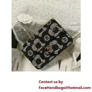 Chanel Classic Small Handbag Sequins Black/Silver 2023