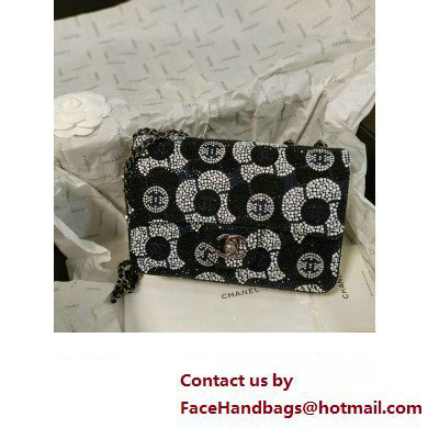 Chanel Classic Small Handbag Sequins Black/Silver 2023