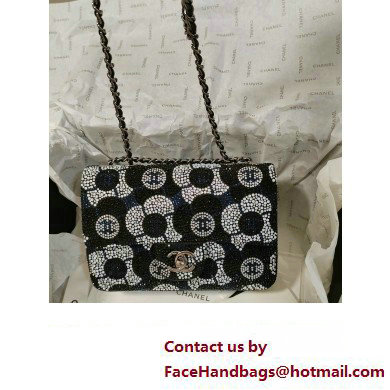 Chanel Classic Small Handbag Sequins Black/Silver 2023