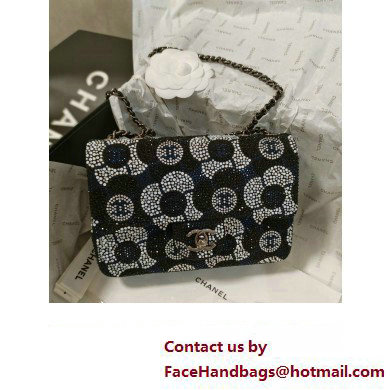 Chanel Classic Small Handbag Sequins Black/Silver 2023