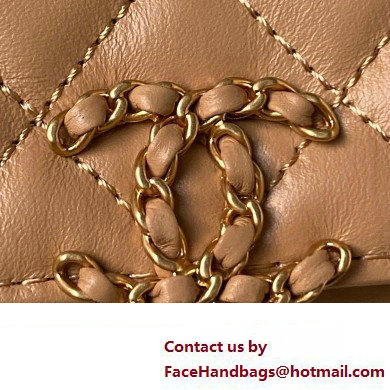 Chanel Crinkled Calfskin Clutch with Chain Bag AP3570 Brown 2023