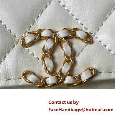 Chanel Crinkled Calfskin Clutch with Chain Bag AP3570 White 2023