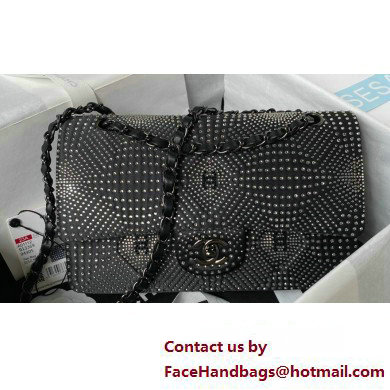 Chanel Crystal Studs Classic Handbag A0112 Black 2023 - Click Image to Close