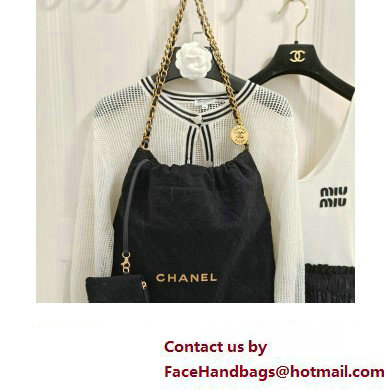 Chanel Denim CHANEL 22 Handbag AS3261 Black 2023 - Click Image to Close