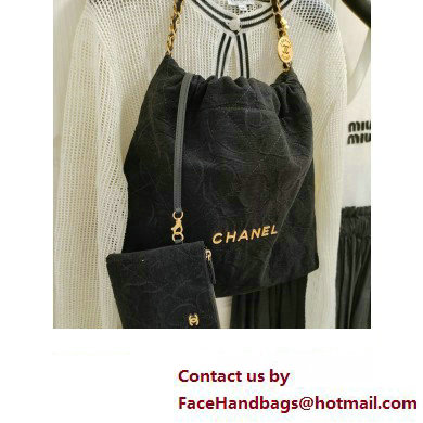 Chanel Denim CHANEL 22 Handbag AS3261 Black 2023