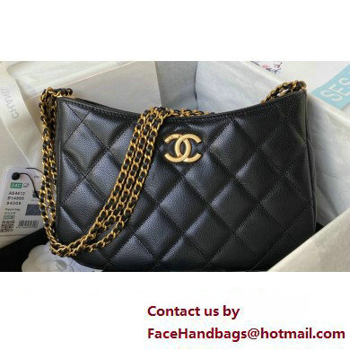 Chanel Grained Calfskin Chain Shoulder Bag AS4612 Black 2024