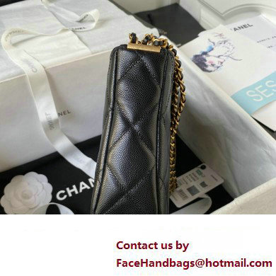 Chanel Grained Calfskin Chain Shoulder Bag AS4612 Black 2024