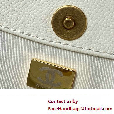 Chanel Grained Calfskin Chain Shoulder Bag AS4612 White 2024