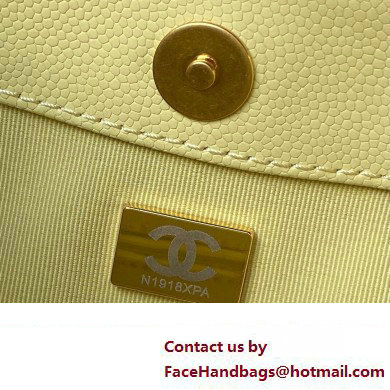 Chanel Grained Calfskin Chain Shoulder Bag AS4612 Yellow 2024