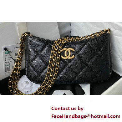 Chanel Grained Calfskin Chain Small Shoulder Bag AS4597 Black 2024