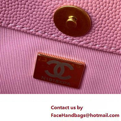 Chanel Grained Calfskin Chain Small Shoulder Bag AS4597 Pink 2024