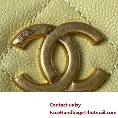 Chanel Grained Calfskin Chain Small Shoulder Bag AS4597 Yellow 2024