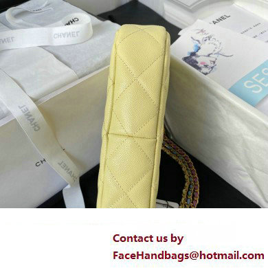 Chanel Grained Calfskin Chain Small Shoulder Bag AS4597 Yellow 2024