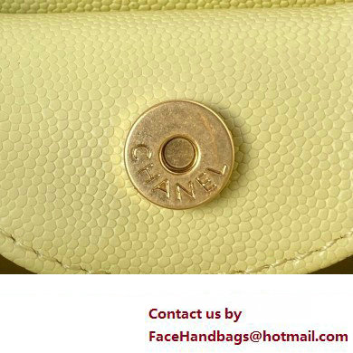 Chanel Grained Calfskin Chain Small Shoulder Bag AS4597 Yellow 2024