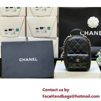 Chanel Grained Calfskin Mini Backpack Bag AP3753 Black 2024 (ORIGINAL QUALITY)