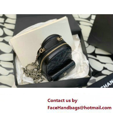 Chanel Grained Calfskin Mini Backpack Bag AP3753 Black 2024