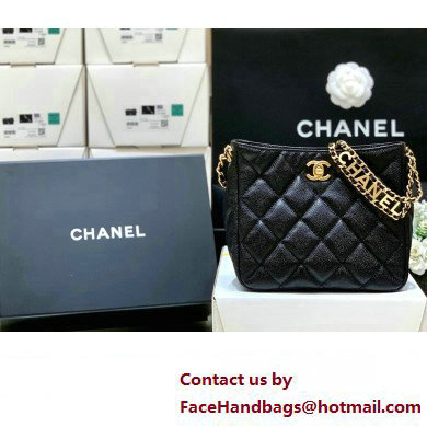 Chanel Grained Calfskin Small Hobo Bag AS3223 Black 2023 (ORIGINAL QUALITY)