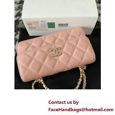 Chanel Mini Flap Bag with Flower Top Handle A96034 Pink 2024