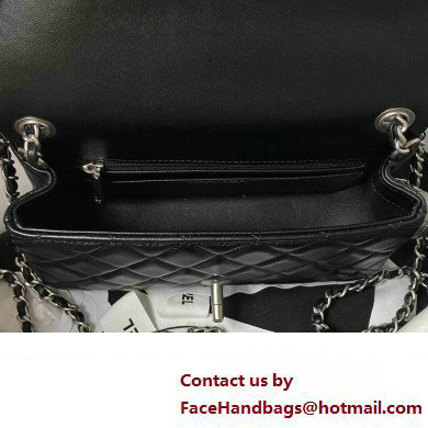 Chanel Pearl on Chain Classic Flap Bag AS1787 Black/Silver 2023