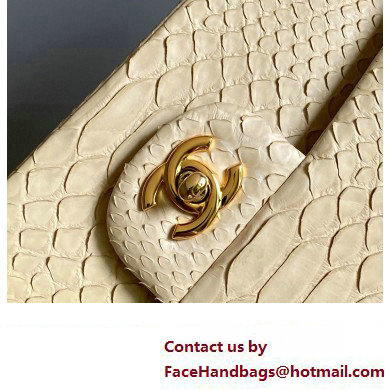 Chanel Python Medium Classic Handbag 1112 03 2023