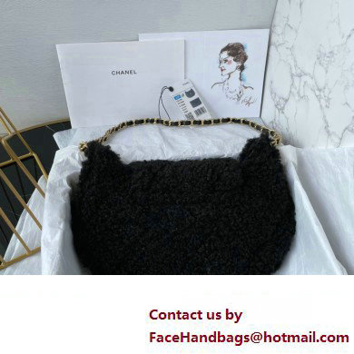 Chanel Shearling Flap Bag AS4468 Black 2024