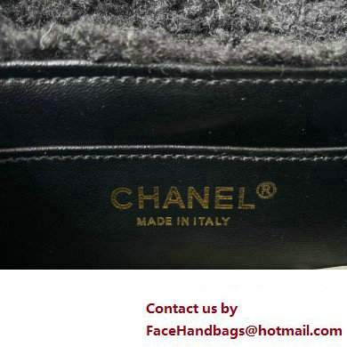 Chanel Shearling Flap Bag AS4468 Black 2024