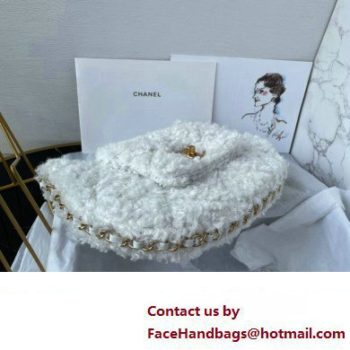 Chanel Shearling Flap Bag AS4468 White 2024