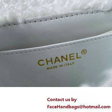 Chanel Shearling Flap Bag AS4468 White 2024