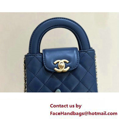 Chanel Shiny Aged Calfskin Clutch with Chain Bag AP3435 Blue 2023 (ORIGINAL QUALITY)