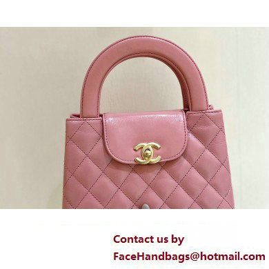 Chanel Shiny Aged Calfskin Mini Shopping Bag AS4416 Coral Pink 2023 (ORIGINAL QUALITY)