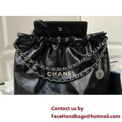 Chanel Shiny Calfskin CHANEL 22 East West Shopping Bag AS4486 Black/Silver 2023