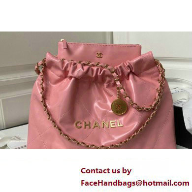 Chanel Shiny Calfskin CHANEL 22 East West Shopping Bag AS4486 Pink 2023