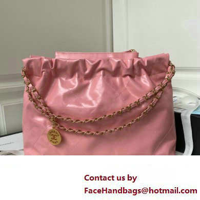 Chanel Shiny Calfskin CHANEL 22 East West Shopping Bag AS4486 Pink 2023